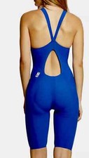 Speedo Power Plus Prime Kneeskin Swimsuit Voyage Blue 7724800-420 Size 20 NWT