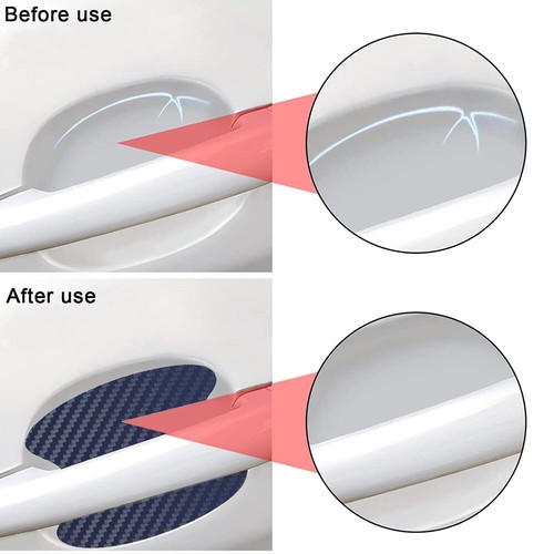 4/8X Carbon Fiber SUV Car Door Handle Protector Film Anti Scratch Sticker Decals - Picture 8 of 24