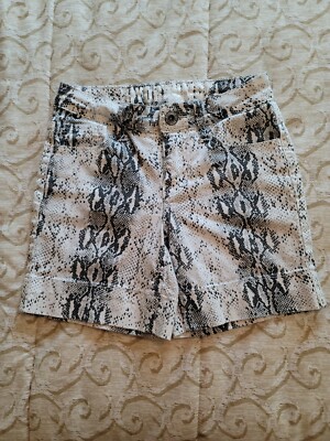 Women's Snake Print Stretchy Shorts Size