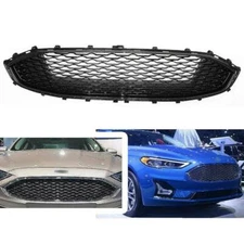 For 2019 2020 Ford Fusion Front Upper Bumper Grille Gloss Black Honeycomb Mesh 