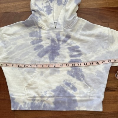 OshKosh B'Gosh Girls Tie Dye Periwinkle Crop Hoodie Size 7/7A | eBay