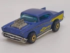 Vtg. 1976 Hot Wheels Blackwalls Metallic Blue '57 Chevy 1:64 Diecast