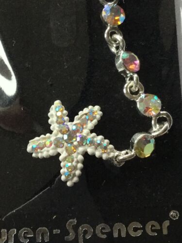 Starfish Cell Phone Charm Borealis Austrian Crystal Jewelry Gift Bridesmaid NWT - Picture 1 of 3