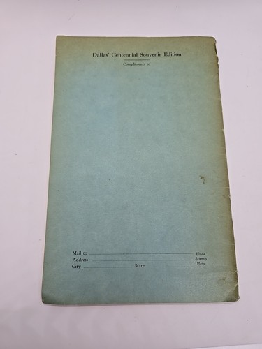 Dallas' First Hundred Years 1856-1956 George H Santerre Texas History Centennial - Bild 4 von 4