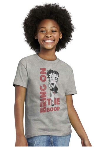 Cute Betty Boop Vintage Cartoon Bring It On Girls Youth Crewneck T Shirts Tees - Picture 6 of 7