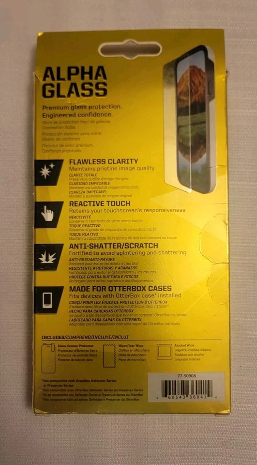 Lot of 2 OtterBox ALPHA GLASS SERIES Screen Protector for iPhone 6/6s - Image 2 of 4