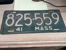 Vintage Massachusetts License Plates