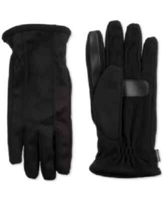 ISOTONER Men's Black SmartDRI SmartTOUCH Lined Gloves NEW Size Large $54
