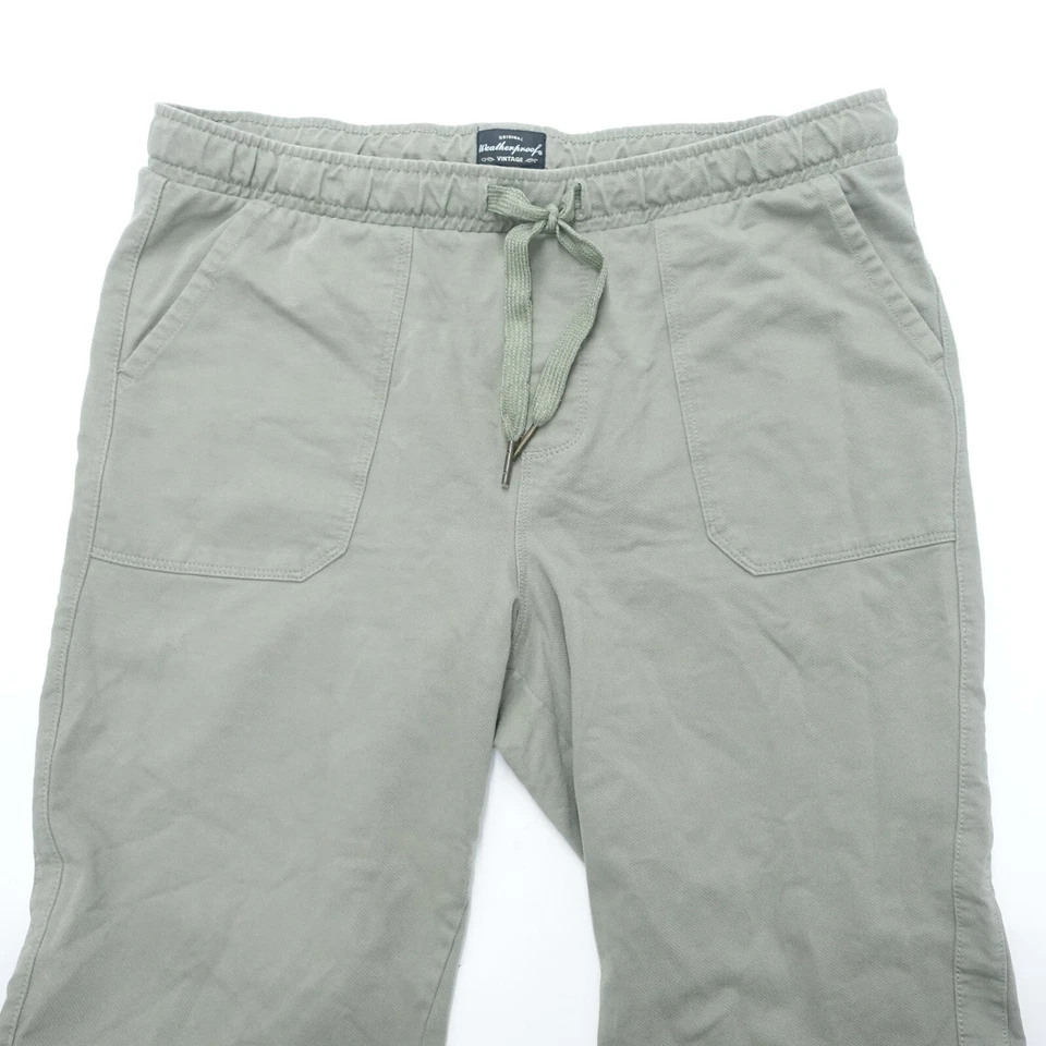 Weatherproof Vintage Jogger Pants Womens L Green Cotton Stretch Tapered Leg - Image 3 of 4
