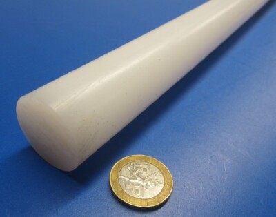 UHMW Round Extruded Rod  White 1.125'' Diameter x 48'' Long