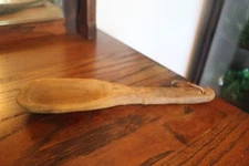 Antique Primitive Farmhouse Wood Hand Carved Cooking Butter Spoon w/Patina