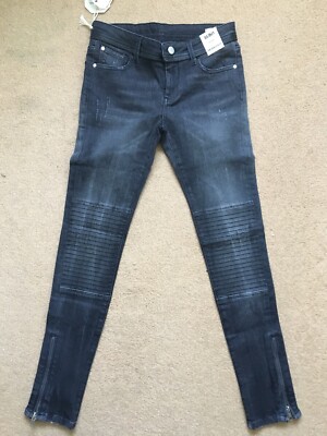 REIKO RITA Women's Skinny Fit Stretch Grey Jeans W25''/L28.5'', UK7, RRP£155