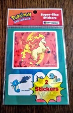 NEW SEALED Vintage POKEMON SUPER SIZE STICKERS by Artbox RAPIDASH