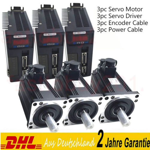 3Axis 750W Servomotor 2.4NM AC Servo Motor NEMA34 Servosteuerung for CNC Milling - Picture 1 of 12