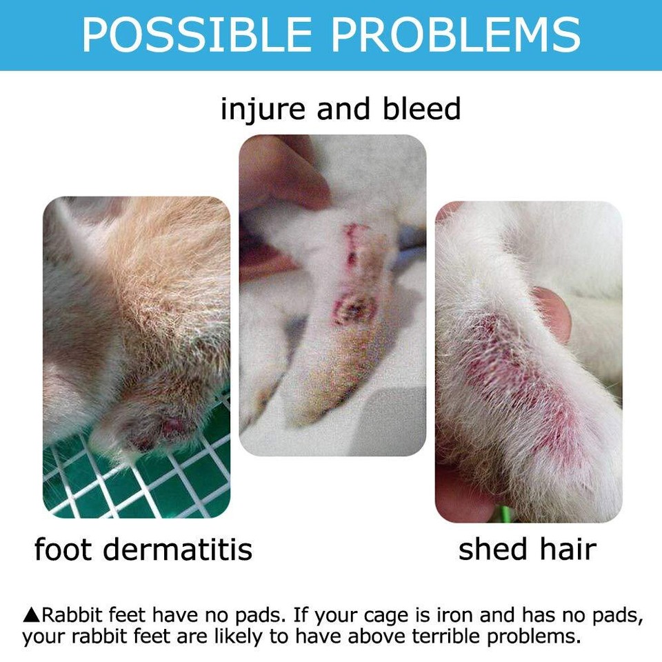 Rabbit Cage Mat Floor Plastic Mats Feet Pads for Pet Cats Dogs Bunny