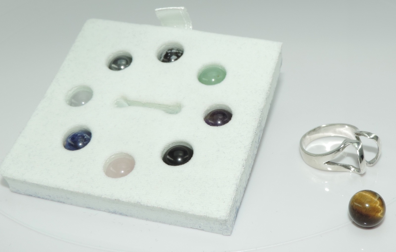 Ladies Ring with Interchangeable Semi Precious St… - image 3