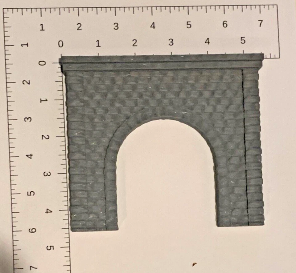 Portal de túnel de trem único de pedra escala X2 HO - modelo H0 cenário ferroviário - Imagem 2 de 4