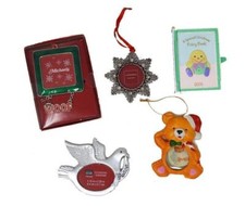 Loft of 5 assorted Frames Ornaments Metal Book, Dove, Bear, Star  WOOF NEW