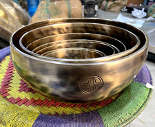 4-8 Inches Seven Chakra Complete - Full Moon Singing Bowl Set - Chakra Healing