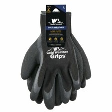 WL Wells Lamont Cold Weather Latex Coated 2 Pair Pack Black LARGE  R526 NEW L