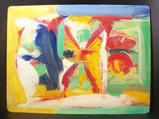 Abstract Oil Painting On Board by Pacific Northwest Artist Eugene Pizzuto