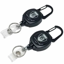 2 Heavy Duty SIDEKICK Badge Reels Retractable I'd Holder Key Chain Specialist ID