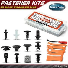 120Pcs Bumper Fender Trim Clips Retainer Fastener Kits for Ram 1500 Pickup 11-23