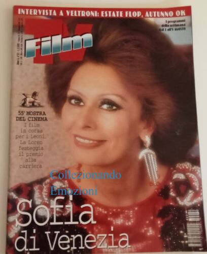 Film Tv -n.31 1998-Sofia Loren-Walter Veltroni-Daniela Poggi- - Photo 1 sur 6