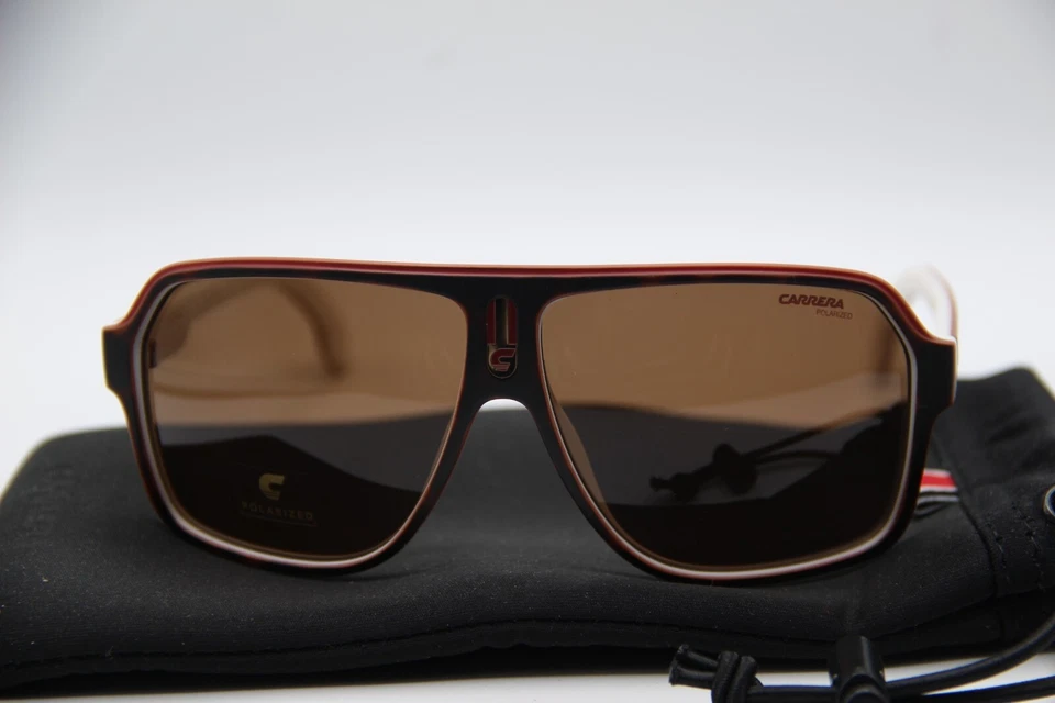 NUEVAS GAFAS DE SOL CARRERA 1001/S C9KSP HABANA BLANCAS POLARIZADAS AUTÉNTICAS ESTUCHE 62-11 Foto 2 de 4