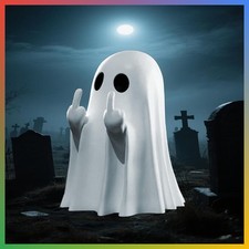 Halloween Ghost Figurine Statue Whimsical Decor Durable Indoor Outdoor Home Part