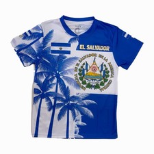 El Salvador  palmeras soccer jersey unisex blue/white