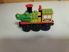 Alpha Zoo wooden Railway Train Augie Alligator works w/Thomas  Brio