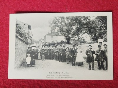 Old postcard .86 Poitou A La Noce
