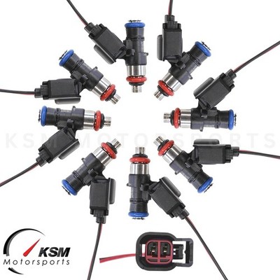 8 HIGH IMPEDANCE FIT BOSCH 52LB 550CC INJECTORS GEN3 LSA LS7 LS3 GM FORD E85