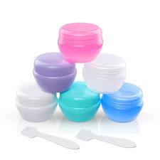 Small Plastic Travel Jars for Creams - TSA Approved Refillable Cosmetic Containe