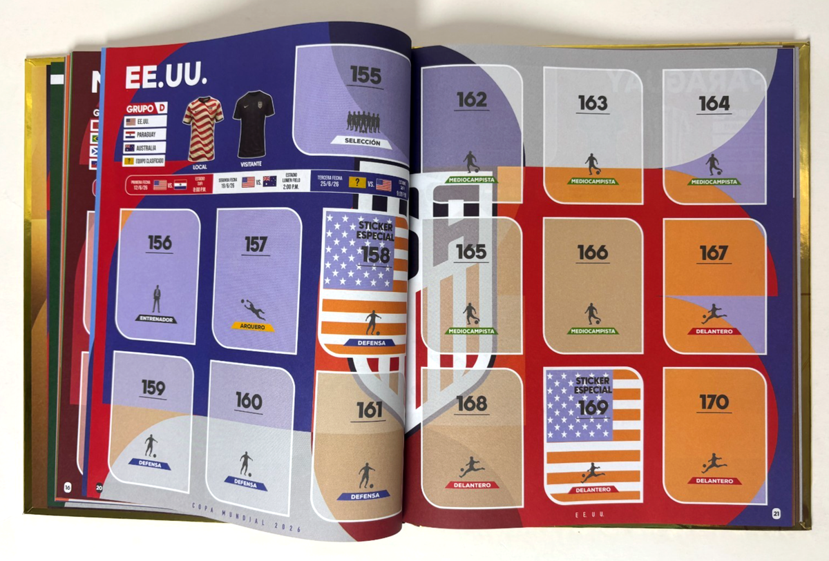 ALBUM FIFA World Cup USA 2026 Hardcover 3R GOLDEN + Full Set 638