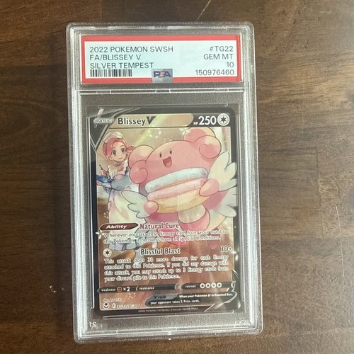 2022 Pokemon SWSH Silver Tempest # TG22 Full Art Blissey V PSA 10 Card GEM MINT!