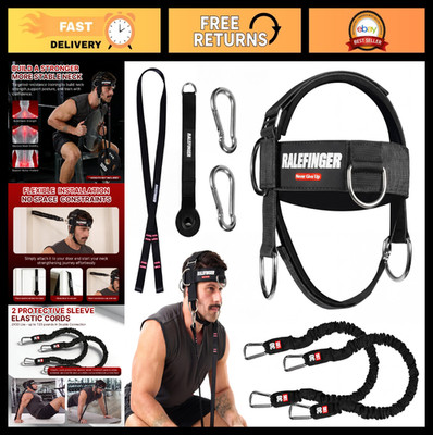 Neck Exerciser Trainer with 30lb Resistance Bands - Neck Strengthening Workout E