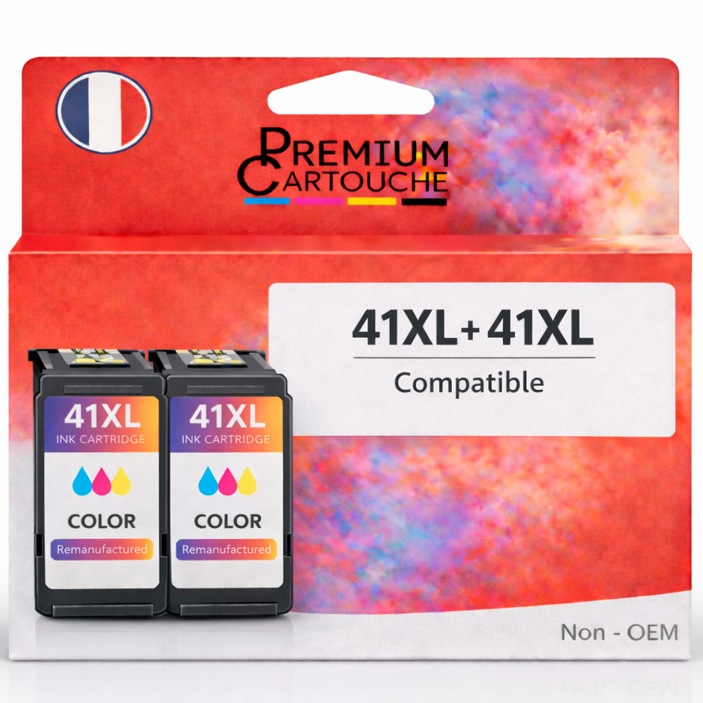 Cartouche CL41 couleur Canon pack de 2 pour imprimer les dossiers scolaires