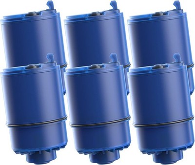 AQUA CREST 6 Pack Faucet Filter Replacement for All PUR Plus, NSF 42 Certified