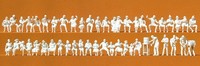 Preiser 16356 HO 1:87 (Kompatibel Mit Oo) Unbemalte Figuren FüR Biergarten (46)