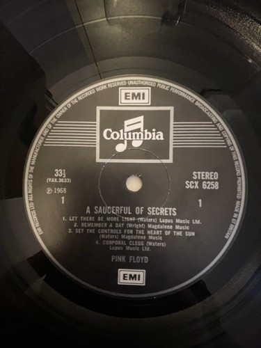 Pink Floyd A Saucerful of Secrets Vinyl LP SCX 6258 - Picture 4 of 4