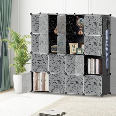 Regalsystem 12-24 Würfel Kleiderschrank Steckregal Multifunktionale DIY Stabil