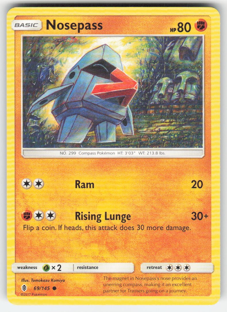 Pokemon TCG Guardians Rising Nosepass #69/145