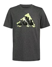 Adidas Boys Dark Heather Gray Slime Logo Tee Neon T-shirt Size L 14-16 NEW