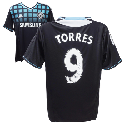 Chelsea FC Torres 9 ユニフォーム Fernando Torres Signed Chelsea FC Away Soccer Jersey #9 with