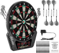 Elektronische Dartscheibe Profi Dart Automat Set 6 Pfeile 27 Spielen mit Zubehör