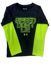 Under Armour Boys Kids Speed Don't Lie Long Sleeve Raglan Shirt Black