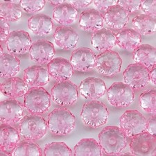 1000pcs 6mm Acrylic Crystal Beads, Faceted Rondelle Acrylic Spacer Bea