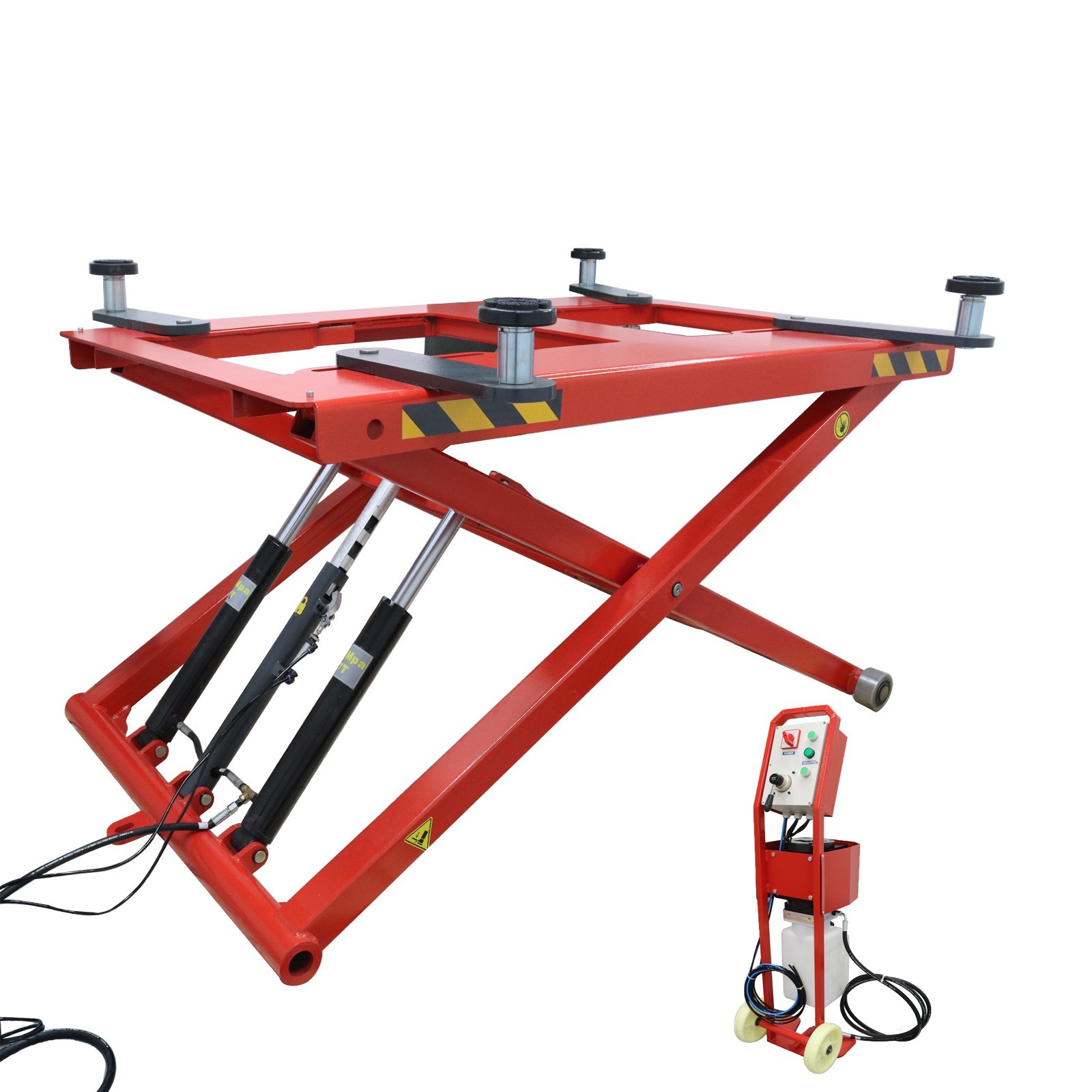 Large Plateform 6000lbs 4.33"-49.2in Rise Scissor Car Lift Auto Repair Lift Tool